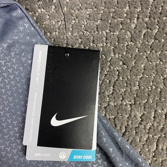 Nike Polo Golf Shirt Men's XL Gray Geometric Pattern Dri-Fit 838964 065 NEW NWT - Picture 8 of 14